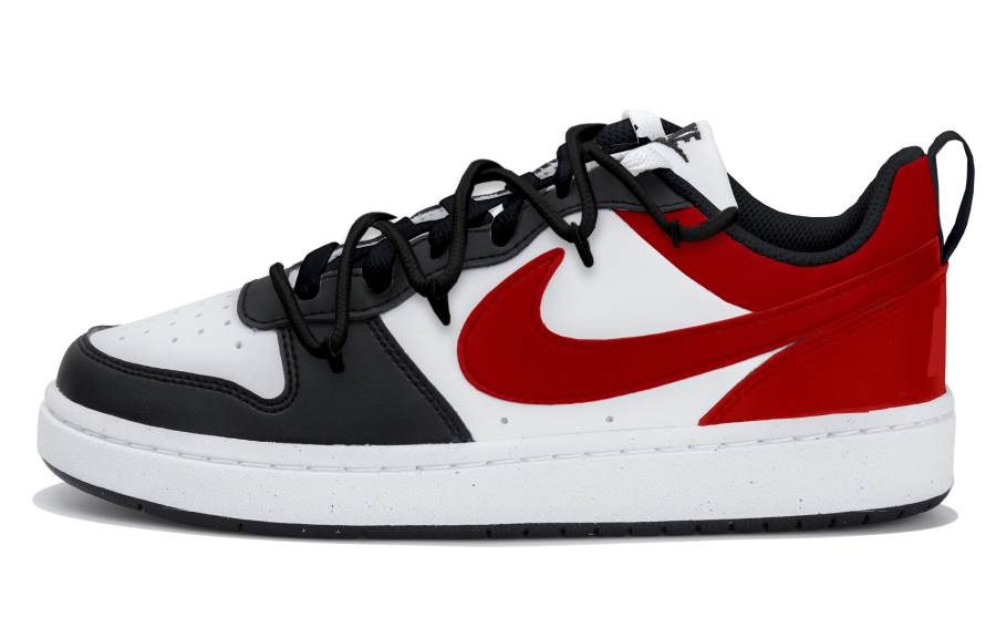 Nike Nike Court Borough LOW RECRAFT Kids' Skateboarding Shoes White Black Red Teenagers