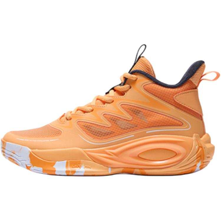 361°KIDS Synthetic Leather, Textile Mid top Basketball Shoes Orange Teenagers