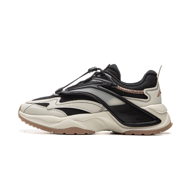 Li-Ning YOUNG Li Ning YOUNG Sportlife Synthetic Leather Low top Casual Shoes Black Teenagers