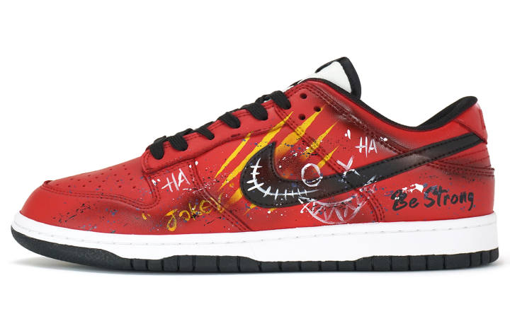 Nike Nike Dunk Low top Kids' Skateboarding Shoes Red Black Teenagers
