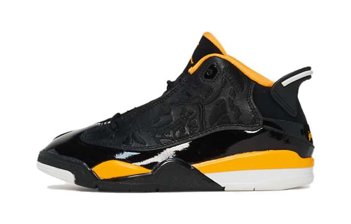Jordan Jordan Dub Zero Slip Resistant Mid top Children's Basketball Shoes Black Children Aged 3 7 Years Old