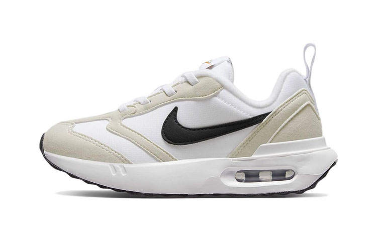 Nike Nike Air Max Dawn Cushioning, Wear Resistant Low top Sports Casual Shoes White Black Children Aged 3 7 Years Old