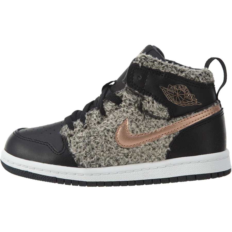 Jordan Jordan Air Jordan 1 Slip Resistant Abrasion Resistant Slip Resistant Abrasion Resistant High top Toddler Shoes Black