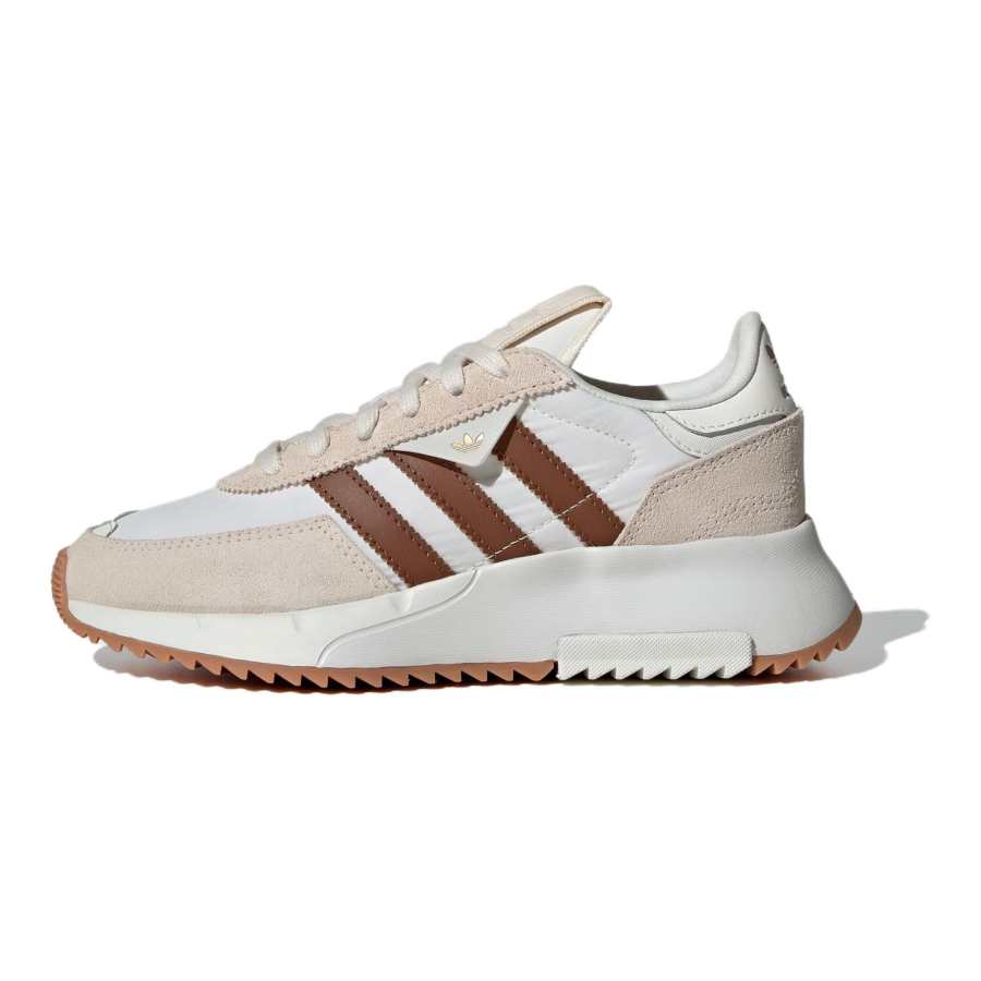 Adidas Originals Retropy F2 Leather Abrasion Resistant Abrasion Resistant Low top Kids Lifestyle Shoes White Umber