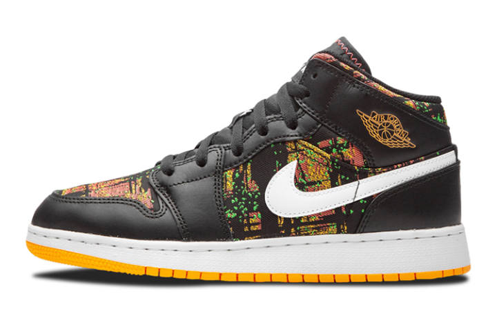 Jordan Jordan 1 Mid GS Black Laser Orange