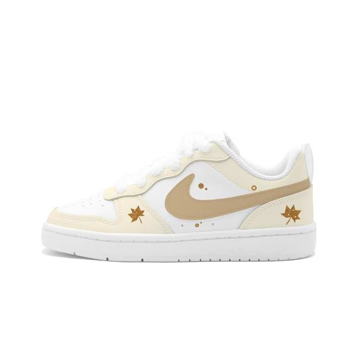 Nike Nike Court Borough Yellow Maple Autumn Leather Slip Resistant Cushioning Abrasion Resistant