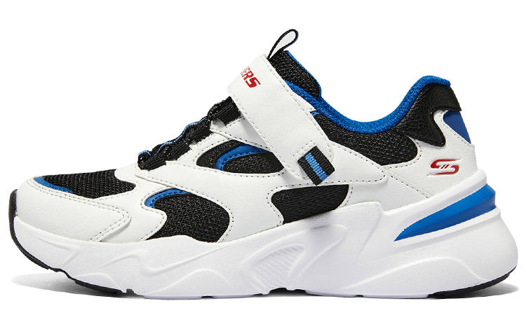 Skechers Boys Comfortable Kids Lifestyle Shoes White Black Marine Blue Teenagers