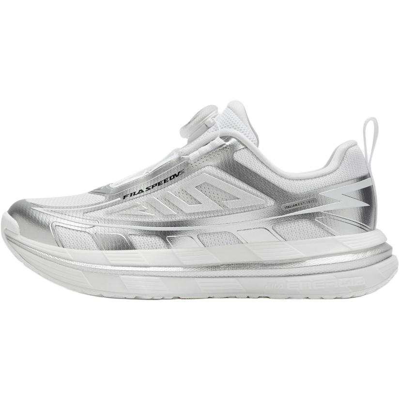 FILA KIDS PERFORMANCE FPHSPEED 5 Lightweight Cushioning Low top Kids' Running Shoes FILA White/Space Silver Teenagers