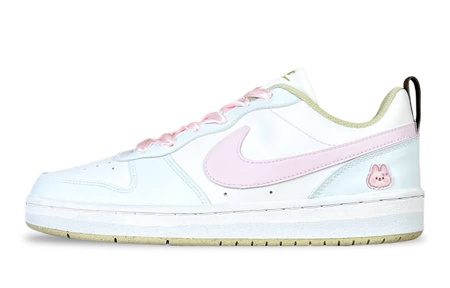 Nike Nike Court Borough COURT BORO Slip Resistant Abrasion Resistant Low top Kids' Skateboarding Shoes Blue Pink Teenagers