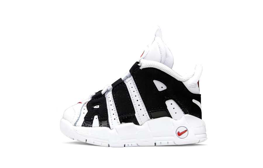 Nike Nike Air More Uptempo Slip Resistant Cushioning Abrasion Resistant Mid top Vintage Basketball Shoes White Black