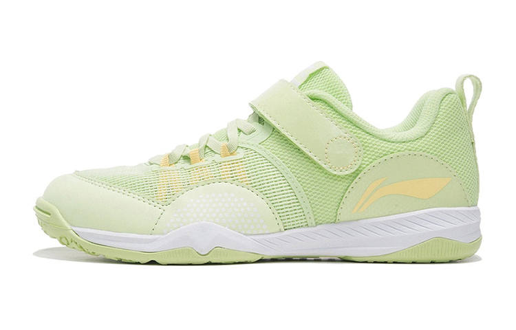 Li-Ning LiNing Slip Resistant Cushioning Abrasion Resistant Breathable Low Top Kids' Training Shoes Dish Pink Green Teenagers