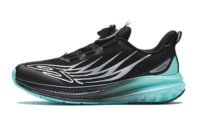 Antakids Fabric Cushioning Low top Running Shoes Black Silver Teenagers
