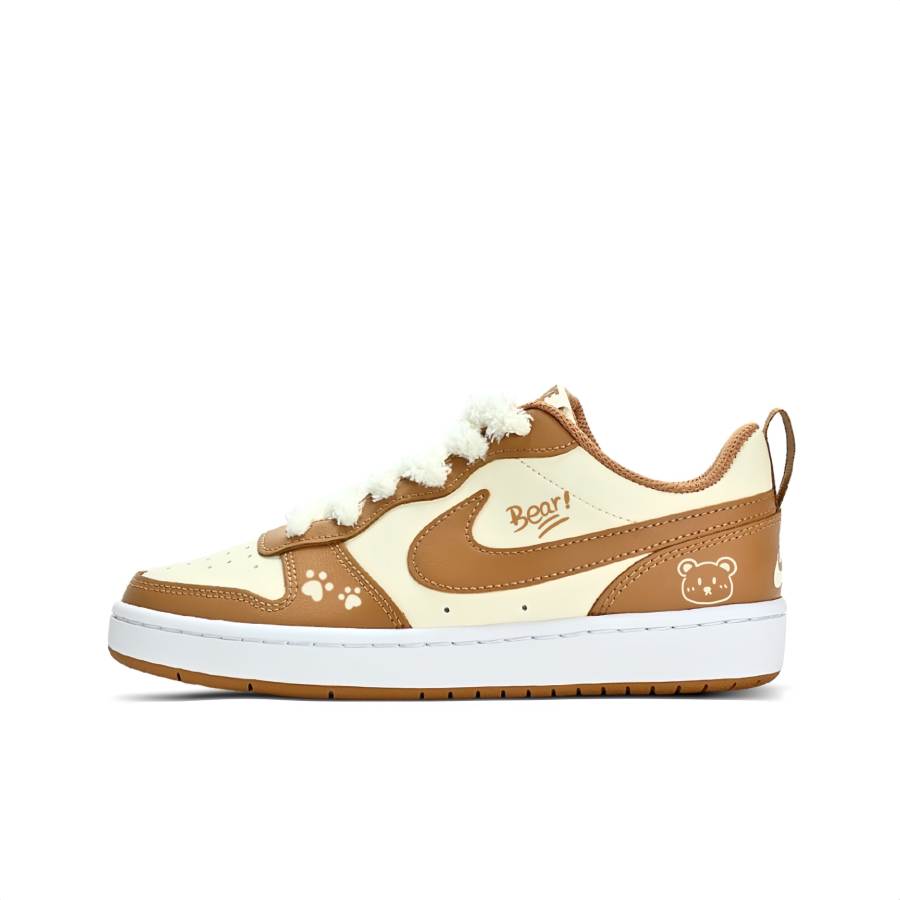 Nike Nike Court Borough Cushioning, Wear Resistant Low top Kids' Skateboarding Shoes Brown Teenagers