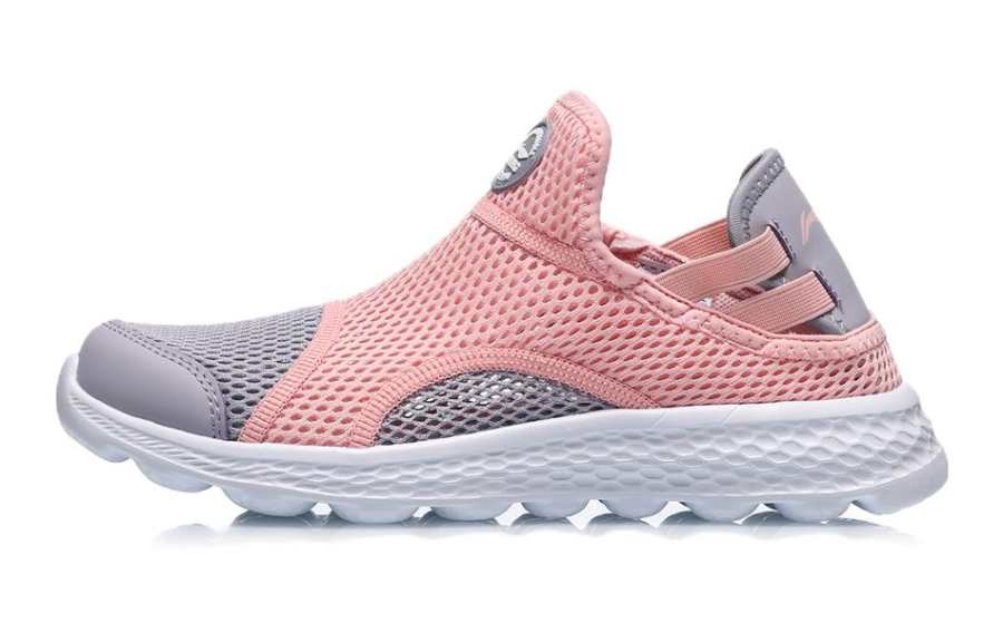 Li-Ning YOUNG Li Ning YOUNG Sports Life Collection Comfortable Low top Kids Lifestyle Shoes Light Smoke Pink/Muddy Gray Purple