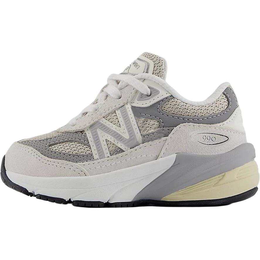 New Balance Infant And Toddler New Balance NB 990 V6 Suede Soft And Comfortable Low top Toddler Shoes White