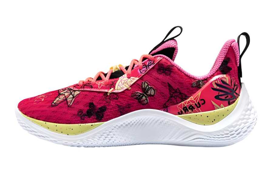 Under Armour Curry 10 Low top Children's Basketball Shoes Pink Yellow Unisex