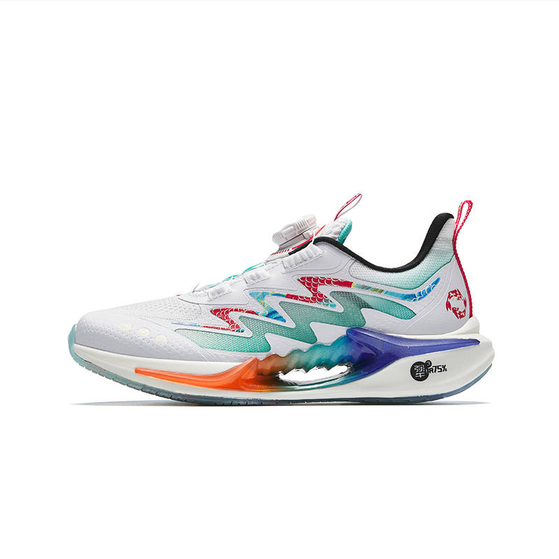 Antakids Marine Blue 7.0 Running Shoes Anta White/Fluorescent Aqua Green Teenagers
