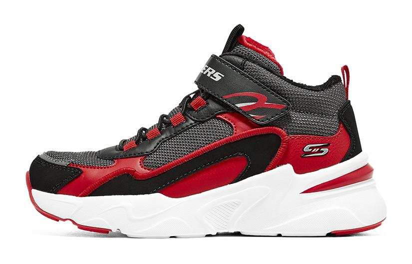 Skechers Bobs Bamina Kids Lifestyle Shoes Black Red Teenagers