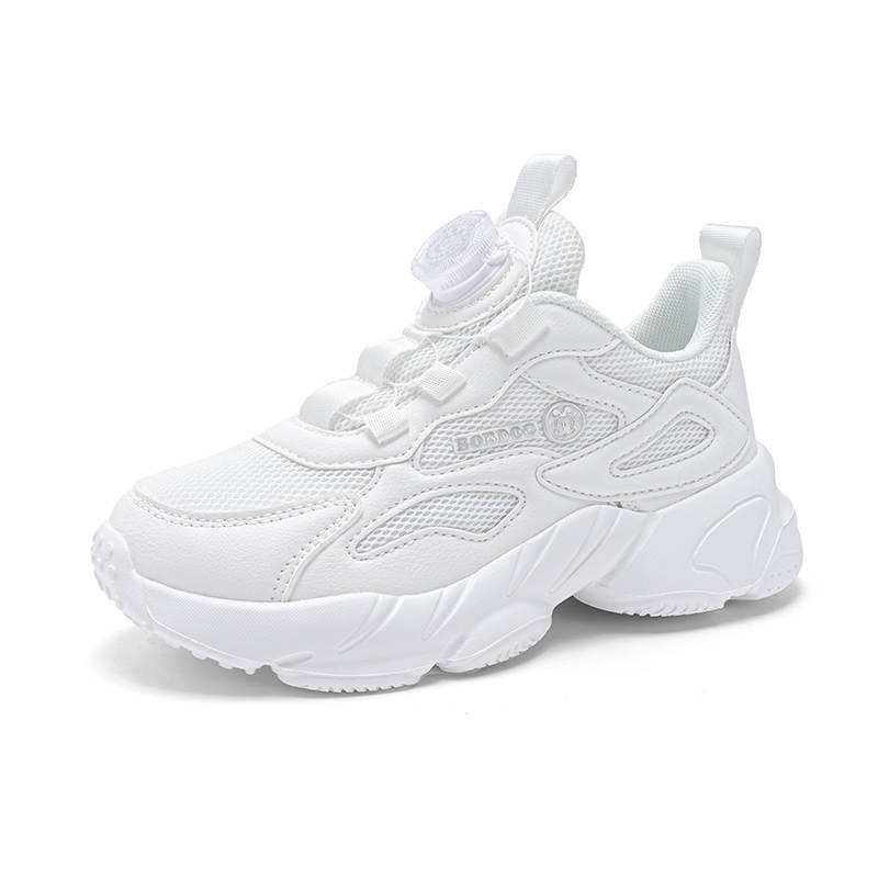 BOBDOG Slip Resistant Anti Kick Breathable Lightweight Cushioning Thermal Low top Kids Lifestyle Shoes White Kids'