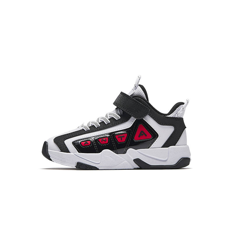 Antakids Slip Resistant Abrasion Resistant Low top Basketball Shoes White/Black Kids'