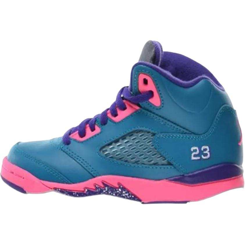 Jordan Jordan Air Jordan 5 Mid top Children's Basketball Shoes Blue Children Aged 3 7 Years Old