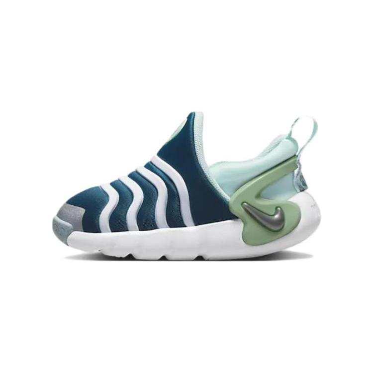 Nike Nike Dynamo GO Slip Resistant Cushioning Abrasion Resistant Low top Sports Casual Shoes Blue Green Infant And Toddler