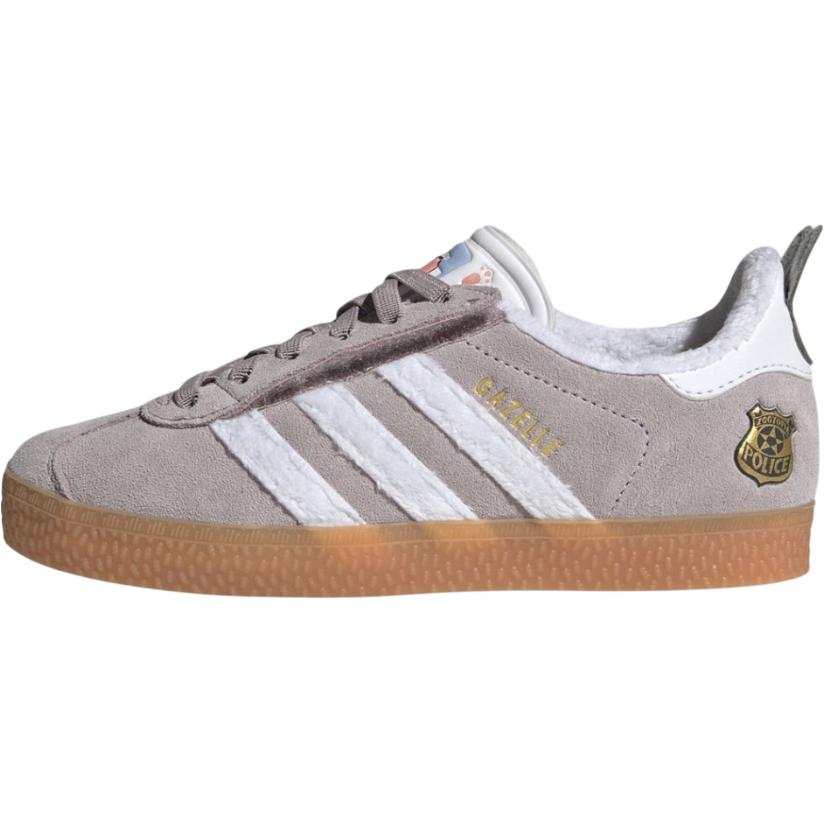 Adidas Originals Disney x Adidas Originals Gazelle Comfortable And Lightweight Low top Kids' Skateboarding Shoes Gray White