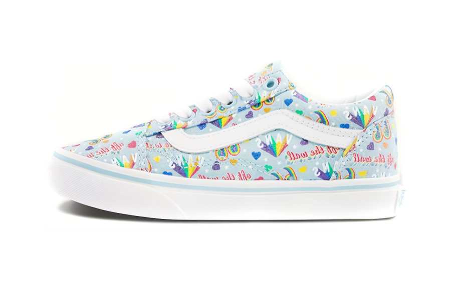 Vans Old Skool Low top Kids' Skateboarding Shoes Rainbow Children Aged 3 7 Years Old