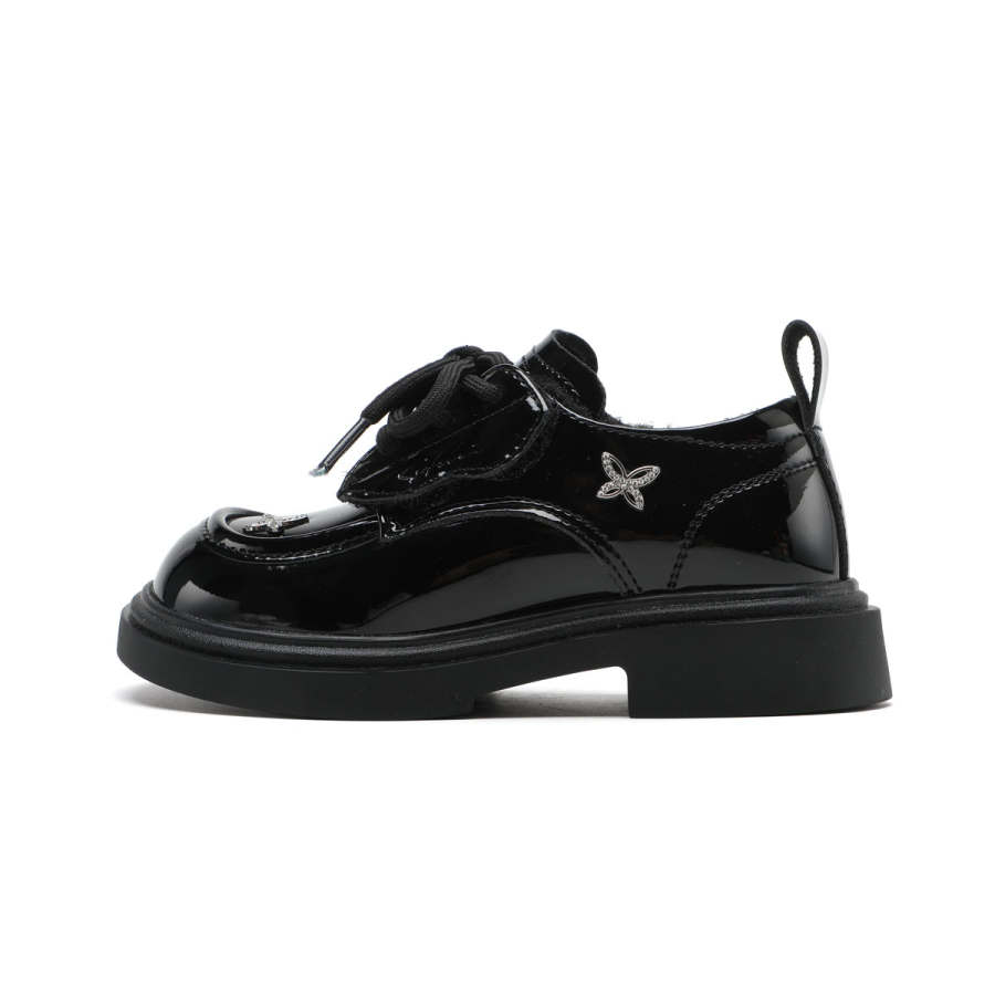 Satchi PU Polyurethane Sweet Style Butterfly Fleece Lined Fashion Thermal Low top Kids' Leather Shoes Kids'