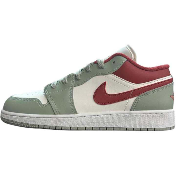 Jordan Jordan Air Jordan 1 Low top Basketball Shoes White Green Red Unisex