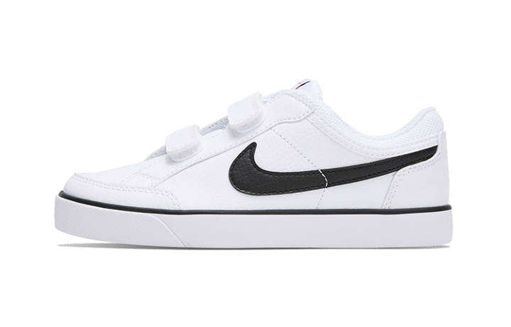 Nike Nike Capri 3 Ltr Abrasion Resistant Cushioning Low top Skateboard Shoes White Black Children Aged 3 7 Years Old