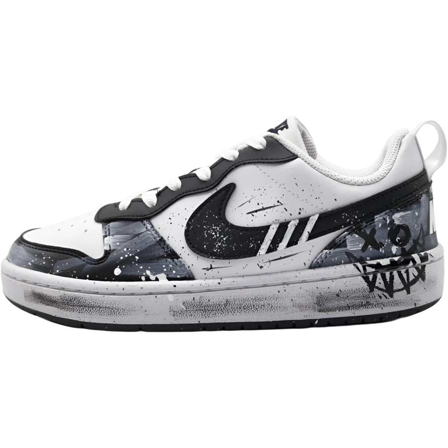 Nike Nike Court Borough Midnight Noise Slip Resistant Abrasion Resistant Low top Kids' Skateboarding Shoes Black Teenagers