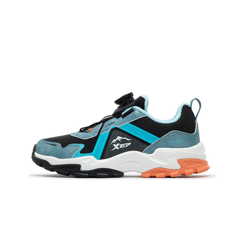 XTEP Mountain Trek Outdoor Casual Fleece Lined Thermal Comfortable Insulated Shoes Twilight Misty Blue Kids'
