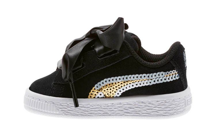 PUMA Suede Heart Trailblazer Sqn Low top Kids' Skateboarding Shoes Black Children Aged 3 7 Years Old