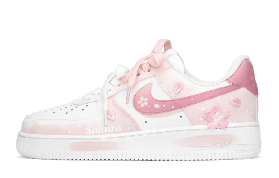 Nike Nike Air Force 1 LE Kids' Skateboarding Shoes Pink White Teenagers