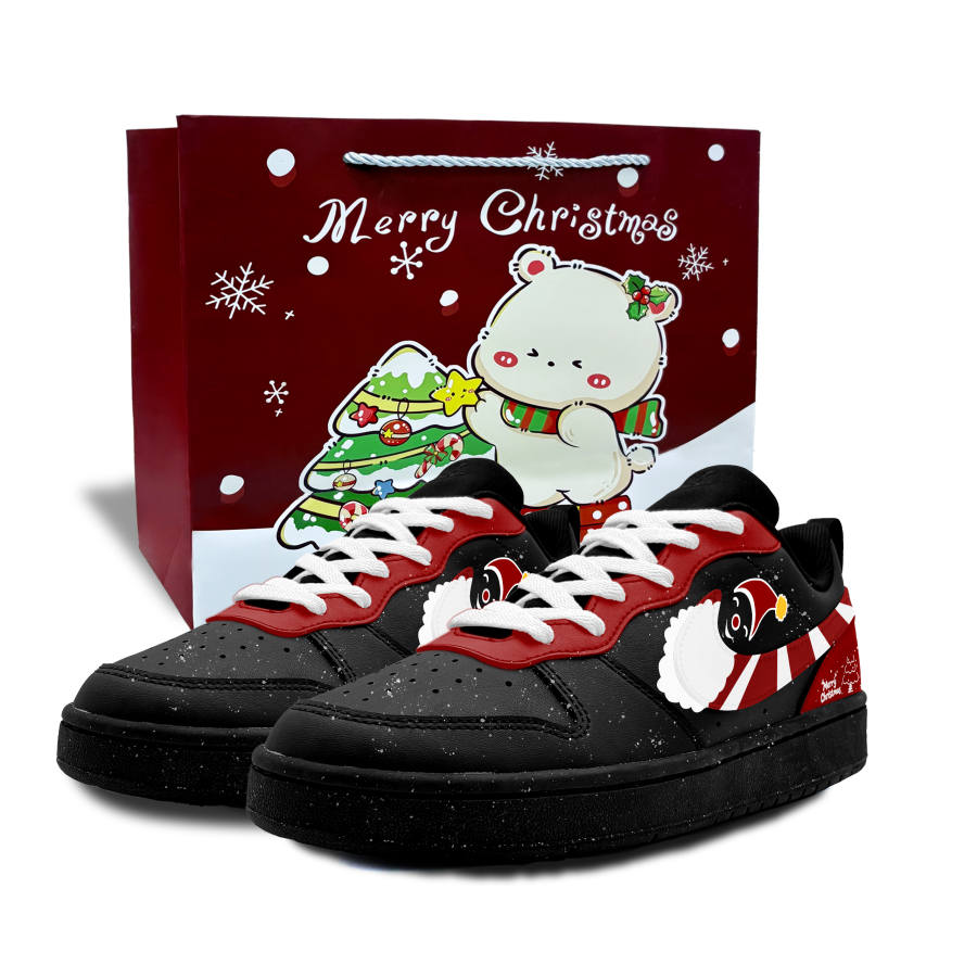 Nike Nike Court Borough Snowy Elder Sends Blessings Leather Slip Resistant Abrasion Resistant Low top