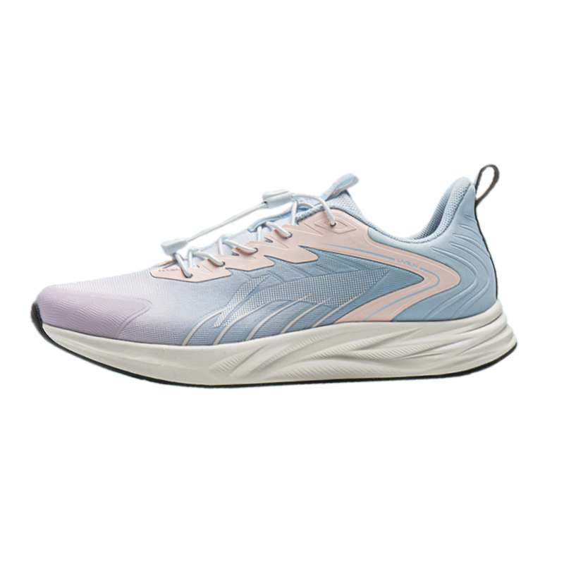 Li-Ning YOUNG Li Ning YOUNG Crane Cloud Slip Resistant Abrasion Resistant Low top Kids' Running Shoes Clear Sky Purple Pink Kids'