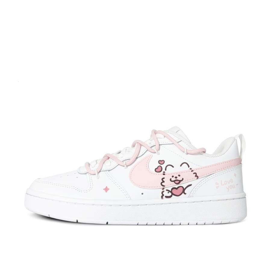 Nike Nike Court Borough Low 2 Low top Kids' Skateboarding Shoes Pink White Teenagers