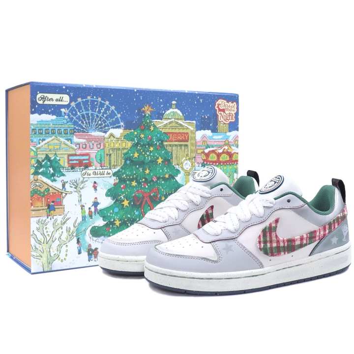 Nike Nike Court Borough Christmas Eve, Starry Future Abrasion Resistant Breathable Slip Resistant Low top Skateboard Shoes