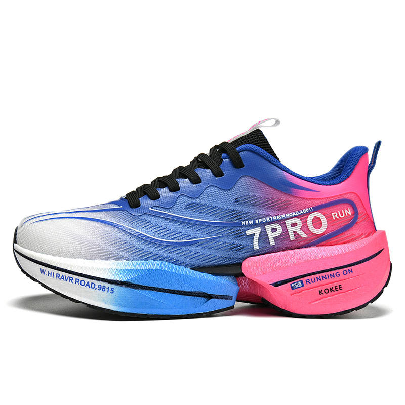KUQI Mesh Slip Resistant Breathable Lightweight Cushioning Low top Kids' Running Shoes Electric Glow Teenagers