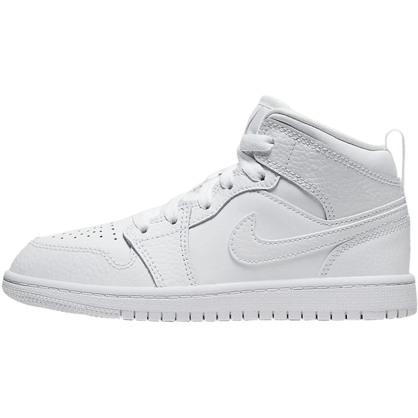 Jordan Jordan Air Jordan 1 Mid top Children's Basketball Shoes White Teenagers