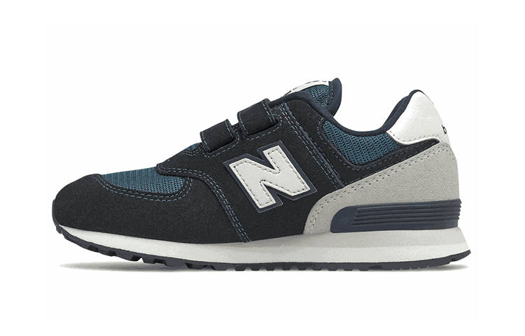 New Balance New Balance NB 574 Cushioning, Wear Resistant Low top Kids' Running Shoes Black Blue Children Aged 3 7 Years Old
