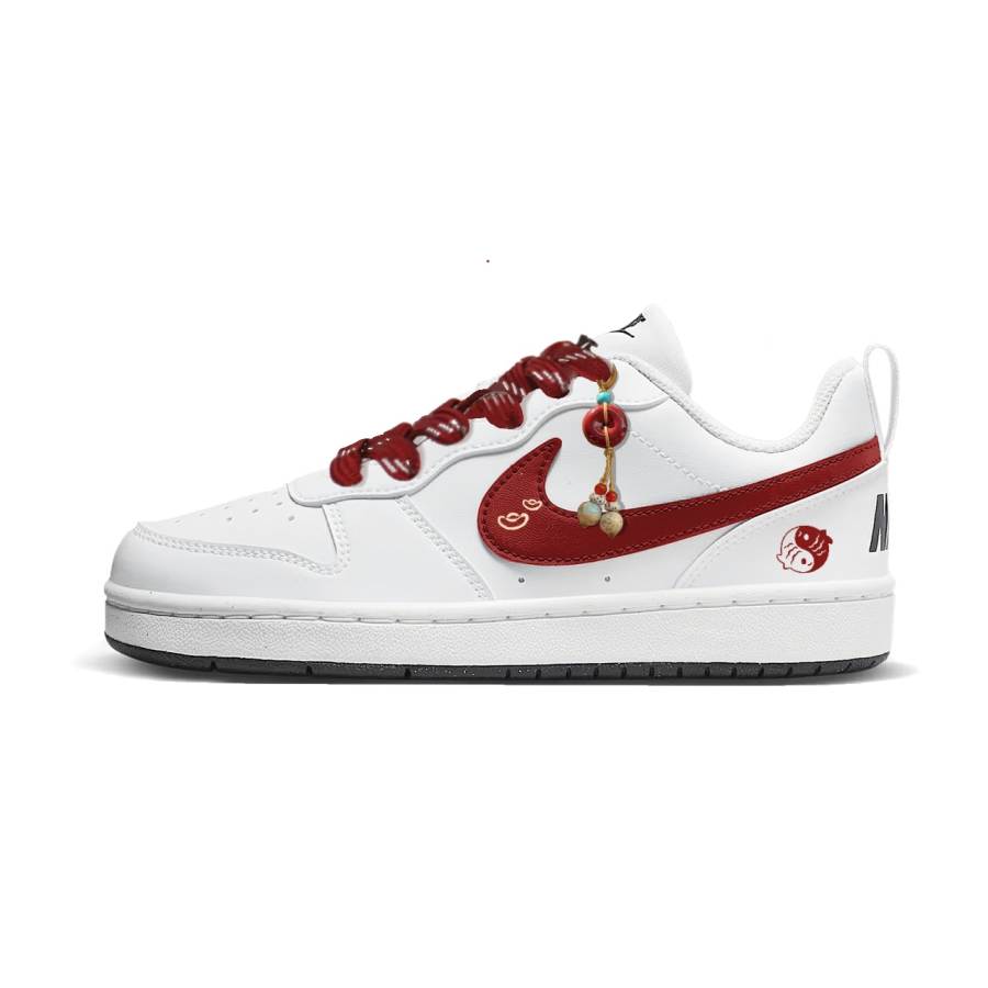 Nike Nike Court Borough Tai Chi Koi Fish Synthetic Leather Abrasion Resistant Abrasion Resistant Low top