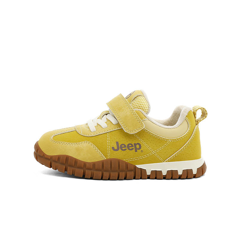 Jeep Synthetic Leather Fleece Lined Thin Cotton Shoes Trendy Versatile Fashion Athletic Shoes