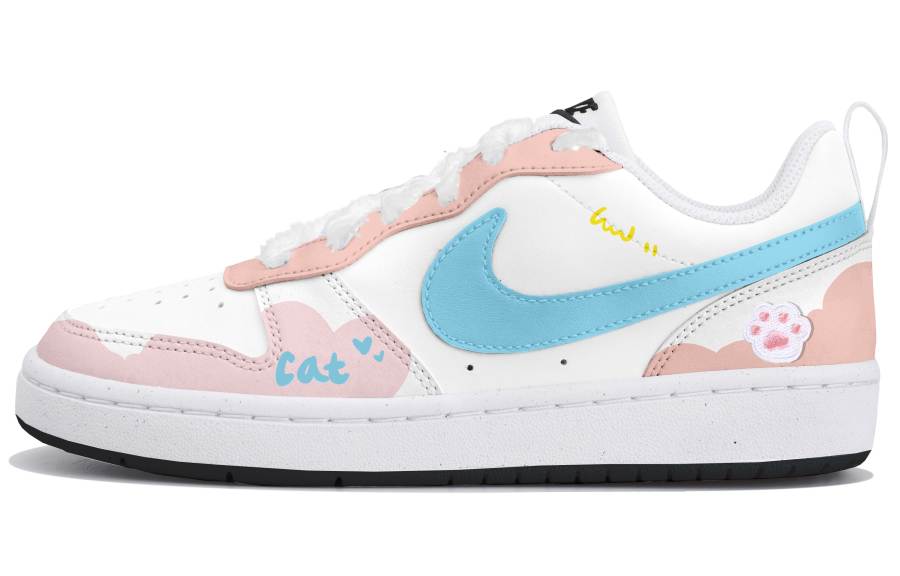 Nike Nike Court Borough Low top Kids' Skateboarding Shoes Pink Blue Teenagers