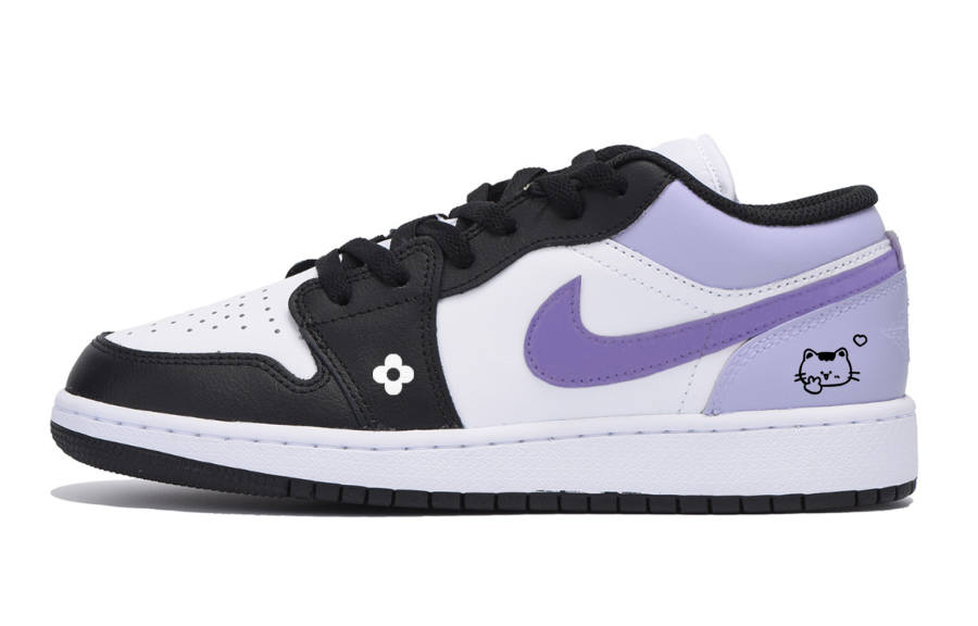 Jordan Jordan Air Jordan 1 Low Leather Low top Children's Basketball Shoes White Teenagers