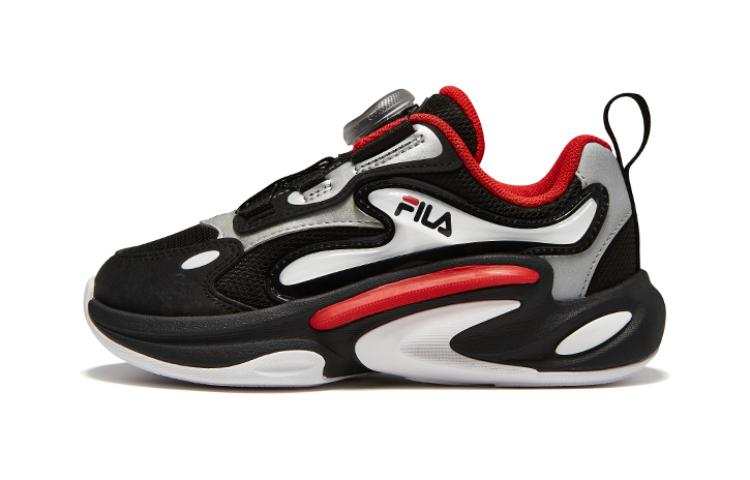 FILA KIDS Sports Anti Kick And Breathable Anti Kick And Breathable Low top Kids' Running Shoes Black White