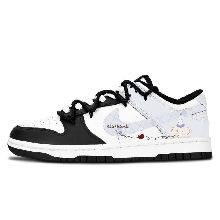 Nike Nike Dunk Elephant Charm Painted Leather Slip Resistant Abrasion Resistant Slip Resistant Abrasion Resistant Low top