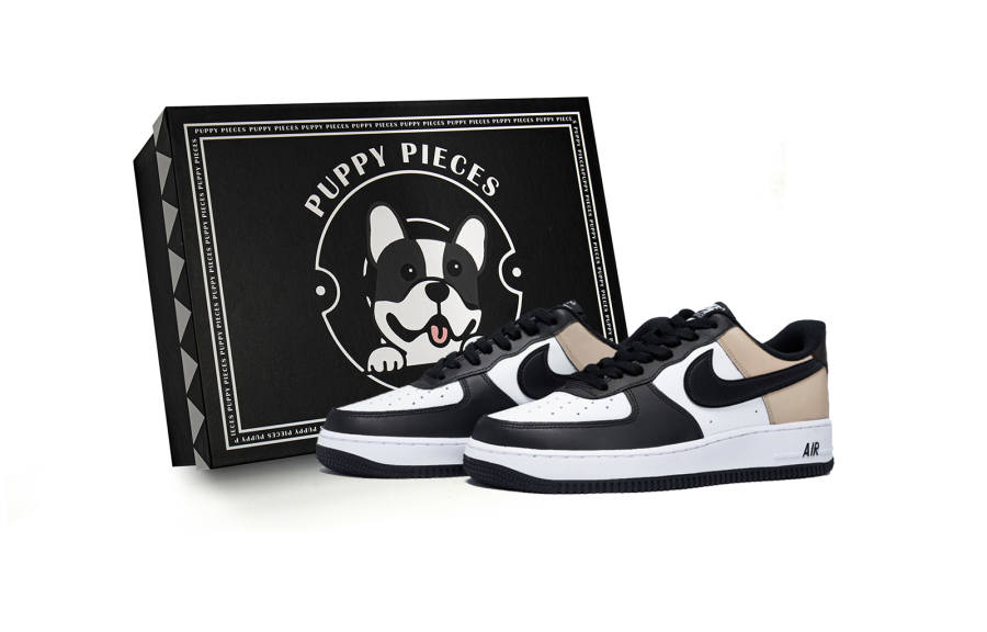 Nike Nike Air Force 1 Yueqiang Latte Leather Low top Kids' Skateboarding Shoes White Teenagers