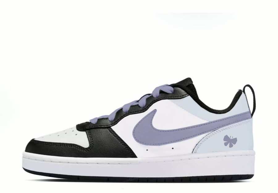 Nike Nike Court Borough Butterfly Leather Abrasion Resistant Abrasion Resistant Low top Skateboard Shoes Kids'